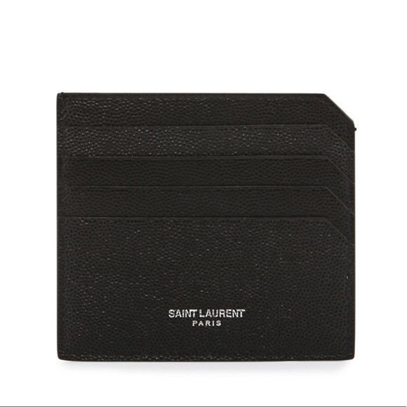 Saint Laurent Leather Credit Card Holder - Picture 1 of 1